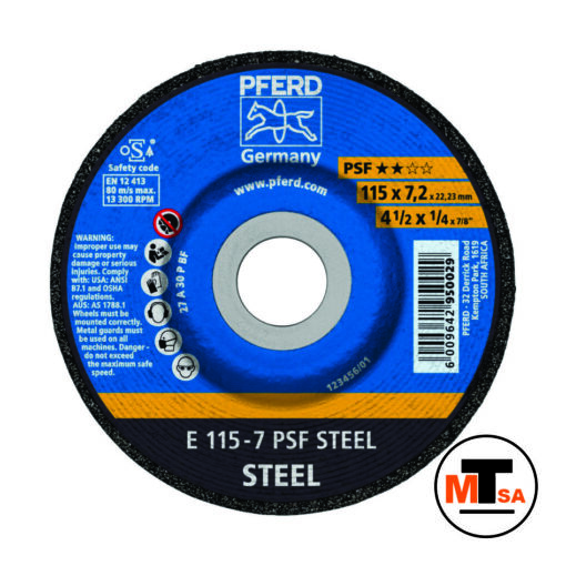 69902091 - PFERD - Grinding Wheel E 115-7 PSF Steel