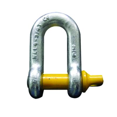SHACKLE TYPE DEE YELLOW PIN 2000KG 2T 13X17 LRYDBB13 MAXPOWER