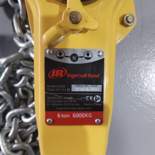 HOIST LEVER 6TONX3M LIFT STD IGNERSOLL RAND KL600-10 INGERSOL R - Image 3