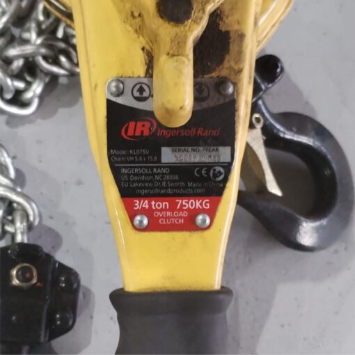 HOIST LEVER 750KGX3M CW OLL IGNERSOLL RAND KL075V-10 INGERSOL R - Image 3