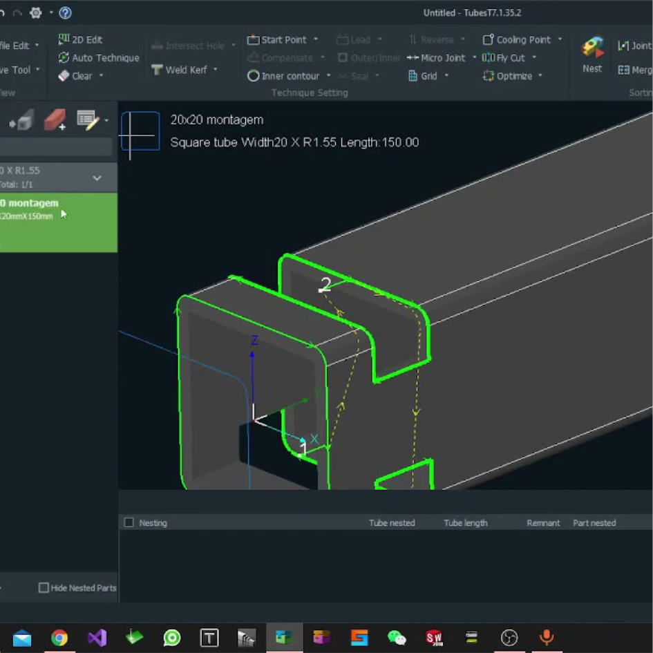 3D Tube Nesting Software 1064nm for Fiber Laser TUBE Cutting - Image 3