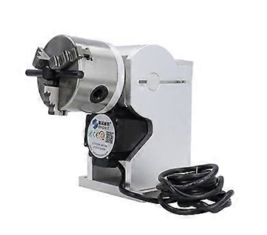 NEW 80mm rotary chuck (Add On for30 and 50watt Laser Markers)